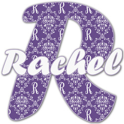Initial Damask Name & Initial Decal - Custom Sized