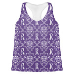 Initial Damask Womens Racerback Tank Top - Medium (Personalized)