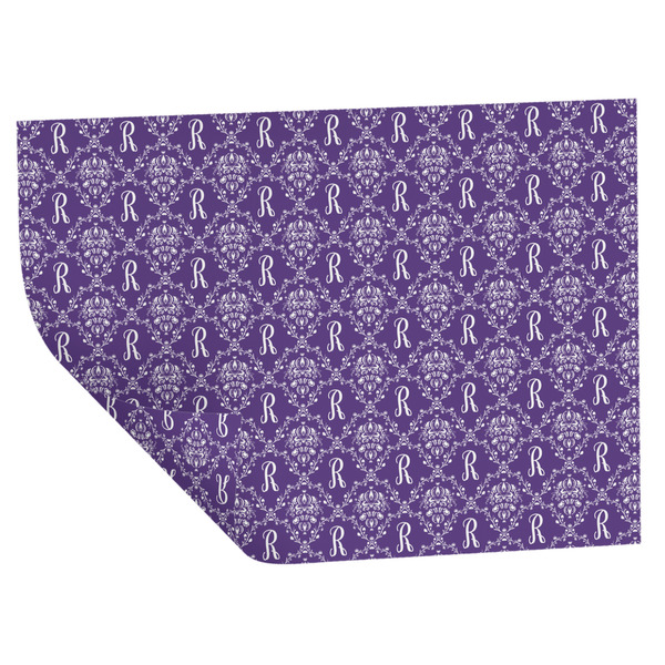 Custom Initial Damask Wrapping Paper Sheets - Double-Sided - 20" x 28"