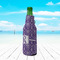 Initial Damask Zipper Bottle Cooler - LIFESTYLE