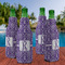 Initial Damask Zipper Bottle Cooler - Set of 4 - LIFESTYLE