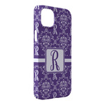 Initial Damask iPhone Case - Plastic - iPhone 14 Plus