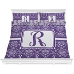 Initial Damask Comforter Set - King (Personalized)