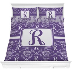 Initial Damask Comforter Set - Full / Queen (Personalized)