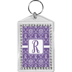 Initial Damask Bling Keychain (Personalized)