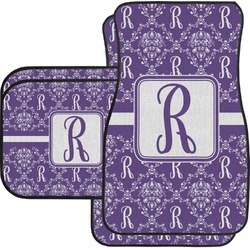 Initial Damask Car Floor Mats Set - 2 Front & 2 Back (Personalized)