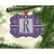 Personalized Initial Damask Christmas Ornament (On Tree)