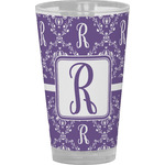 Initial Damask Pint Glass - Full Color