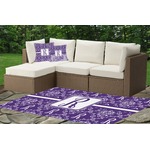 Initial Damask Indoor / Outdoor Rug - Custom Size