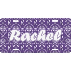 Initial Damask Front License Plate (Personalized)