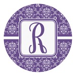 Initial Damask Round Decal - Medium (Personalized)