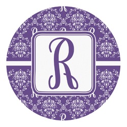 Initial Damask Round Decal (Personalized)