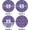 Personalized Initial Damask Set of Appetizer / Dessert Plates (Approval)