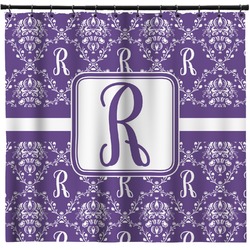 Initial Damask Shower Curtain - 71" x 74"