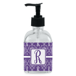 Initial Damask Glass Soap & Lotion Bottle - Single Bottle