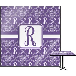 Initial Damask Square Table Top - 24" (Personalized)