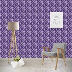 Initial Damask Wallpaper & Surface Covering (Peel & Stick - Repositionable)