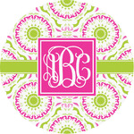 Pink & Green Suzani Multipurpose Round Labels - 1" (Personalized)