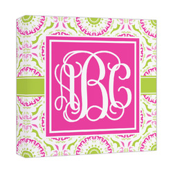 Pink & Green Suzani Canvas Print - 12x12 (Personalized)