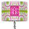 Pink & Green Suzani 16" Drum Lampshade - ON STAND (Fabric)