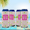 Pink & Green Suzani 16oz Can Sleeve - Set of 4 - LIFESTYLE