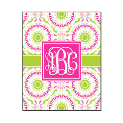 Pink & Green Suzani Wood Print - 16x20 (Personalized)