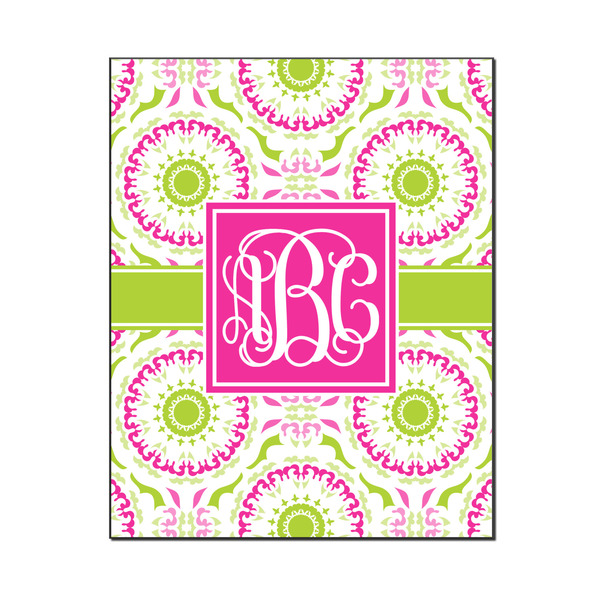 Custom Pink & Green Suzani Wood Print - 16x20 (Personalized)