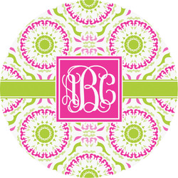 Pink & Green Suzani Multipurpose Round Labels - 2" (Personalized)