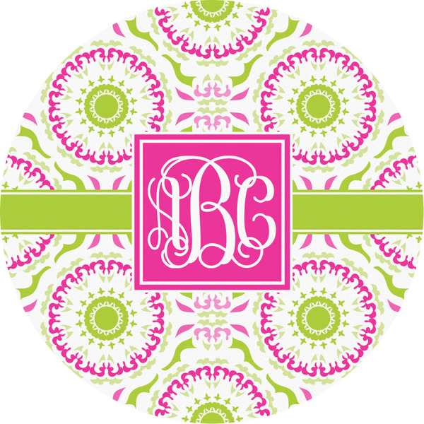 Custom Pink & Green Suzani Multipurpose Round Labels - 2" (Personalized)