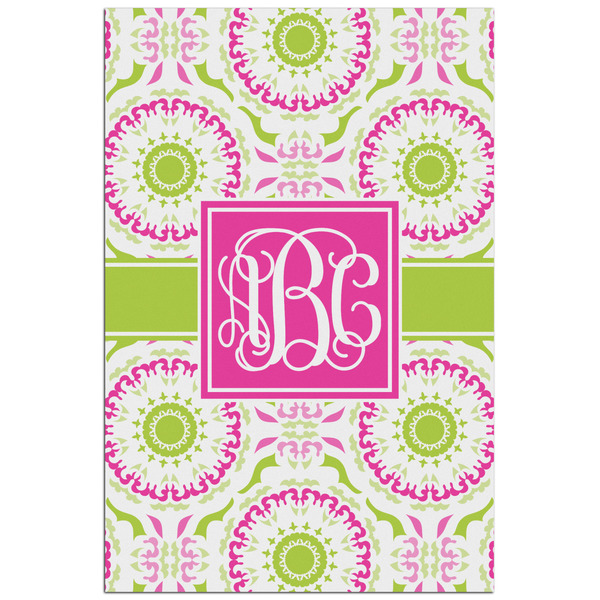 Custom Pink & Green Suzani Poster - Matte - 24x36 (Personalized)