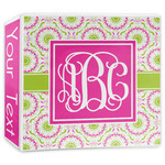 Pink & Green Suzani 3-Ring Binder - 3 inch (Personalized)