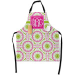 Pink & Green Suzani Apron With Pockets w/ Monogram