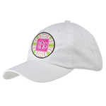 Pink & Green Suzani Baseball Cap - White (Personalized)