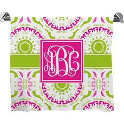 Pink & Green Suzani Bath Towel (Personalized)