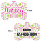 Pink & Green Suzani Bone Shaped Dog Tag - Front & Back