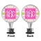 Pink & Green Suzani Bottle Stopper - Front and Back