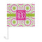 Pink & Green Suzani Car Flag - Large - FRONT