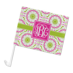 Pink & Green Suzani Car Flag (Personalized)