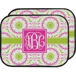 Pink & Green Suzani Car Floor Mats (Back Seat) (Personalized)