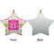 Pink & Green Suzani Ceramic Flat Ornament - Star Front & Back (APPROVAL)