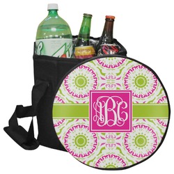 Pink & Green Suzani Collapsible Cooler & Seat (Personalized)