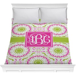 Pink & Green Suzani Comforter - Full / Queen (Personalized)