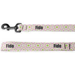Pink & Green Suzani Deluxe Dog Leash (Personalized)
