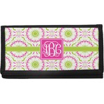 Pink & Green Suzani Canvas Checkbook Cover (Personalized)