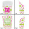 Pink & Green Suzani French Fry Favor Box - Front & Back View