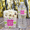 Pink & Green Suzani French Fry Favor Box - w/ Water Bottle