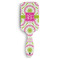 Pink & Green Suzani Hair Brush - Front View