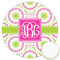 Pink & Green Suzani Icing Circle - Large - Front