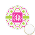 Pink & Green Suzani Printed Cookie Topper - 1.25" (Personalized)