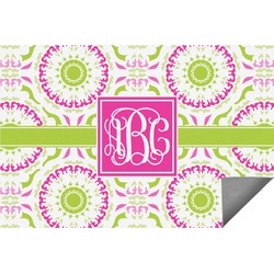 Pink & Green Suzani Indoor / Outdoor Rug - 2'x3' (Personalized)